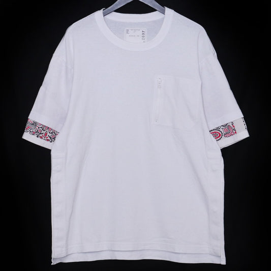 Sacai 22SS Bandana Print T-Shirt White Size 2