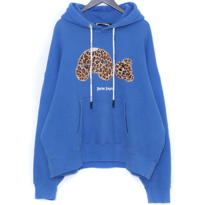 Palm Angels Iconic Terry Patch Hoodie Blue Size L