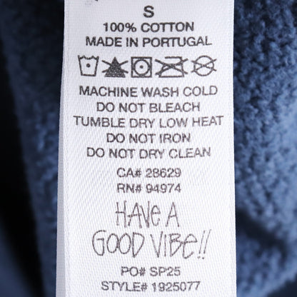 STUSSY 25SS Dice Pigment Dyed Hoodie Blue Size S