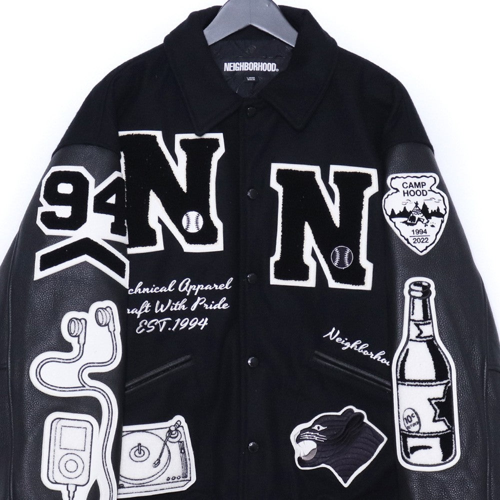NEIGHBORHOOD 22AW Wappen Stadium Jacket Black Size L