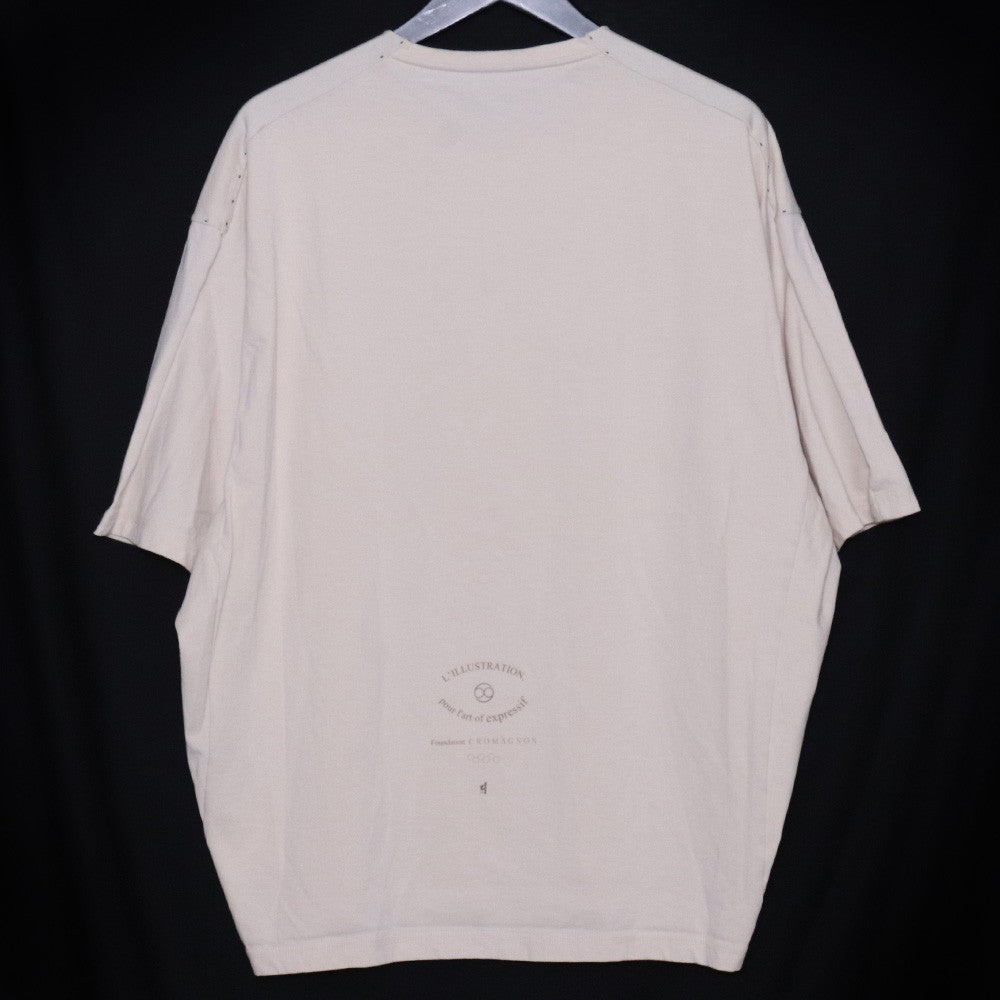 CROMAGNON Antique Print T-Shirt Ecru Size 1