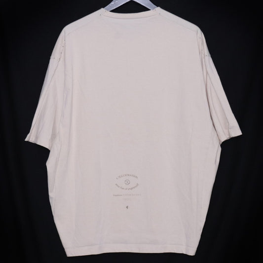 CROMAGNON Antique Print T-Shirt Ecru Size 1