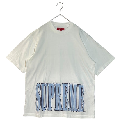 SUPREME 25AW Cracked Stretch Logo Print T-Shirt White Size S