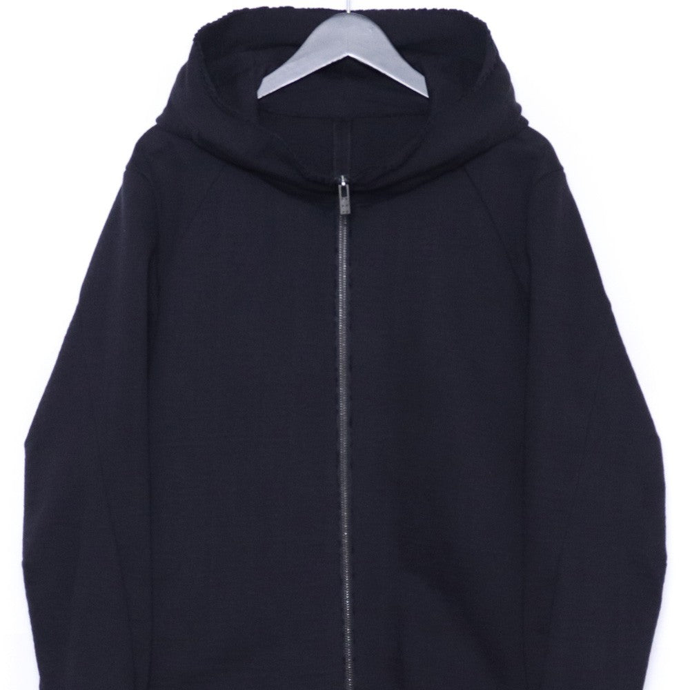 DEVOA Heavy Jersey Hooded Jacket Black Hoodie Size 2