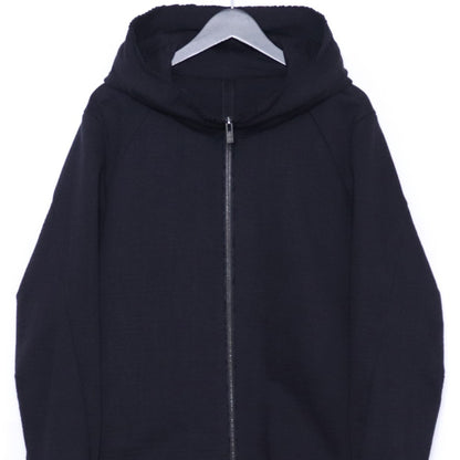 DEVOA Heavy Jersey Hooded Jacket Black Hoodie Size 2