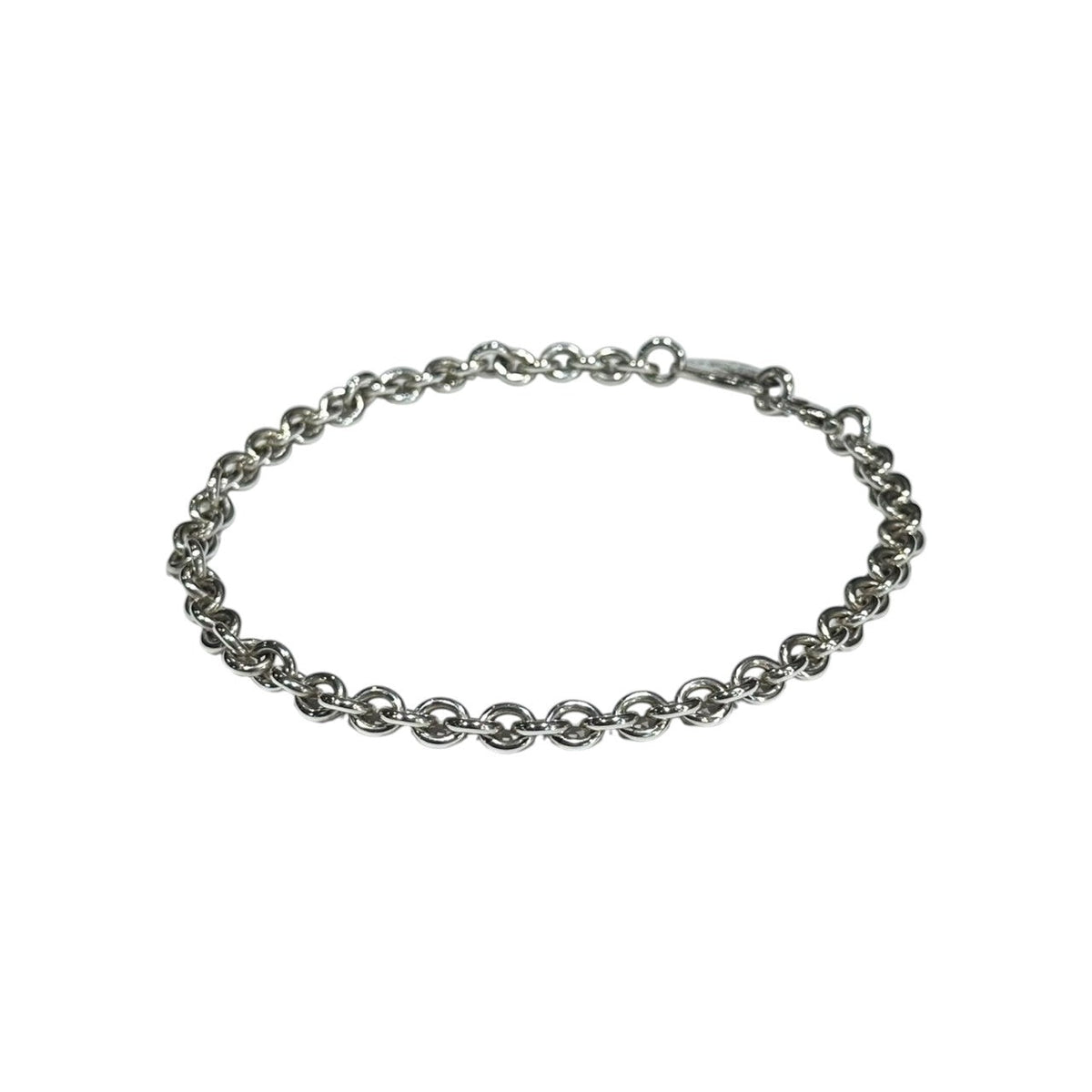TIFFANY & CO. Round Return to Chain Silver Necklace