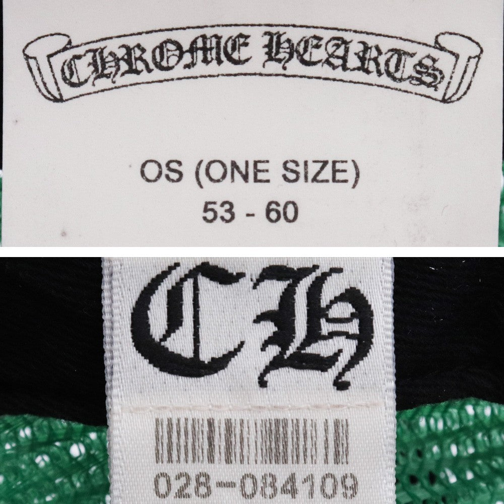 CHROME HEARTS Trucker Mesh Cap Black Green Size F