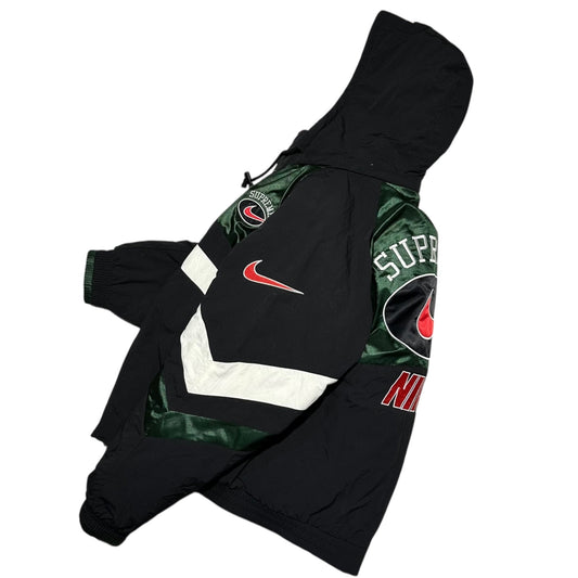 SUPREME x Nike 19SS Hooded Nylon Jacket Black Size S