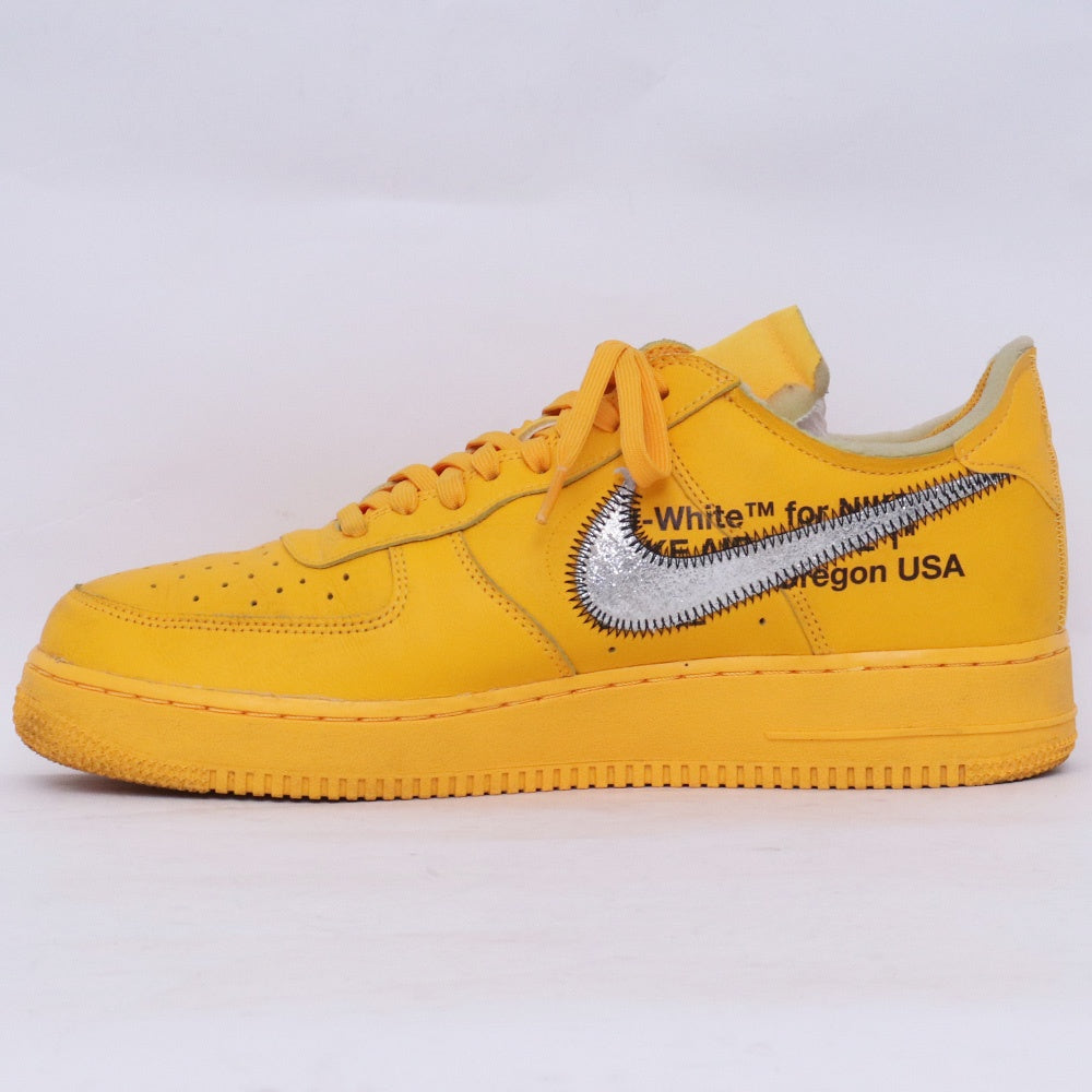 Off-White x Nike Air Force 1 Low Gold Sneakers Size 28.5cm