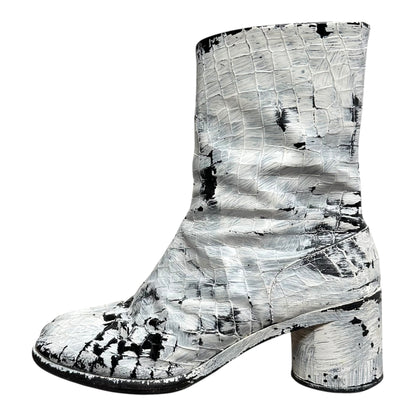 MAISON MARGIELA 21AW Tabi Croc Leather Boots Size EU 43
