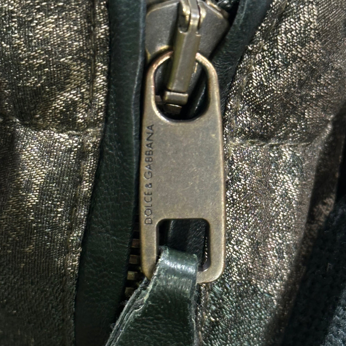 DOLCE&GABBANA Camouflage Quilted Jacket Green Size 44