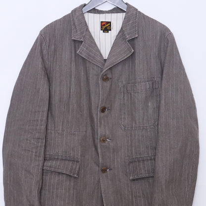 Sugar Cane Brown Stripe Herringbone Sports Coat Size 38