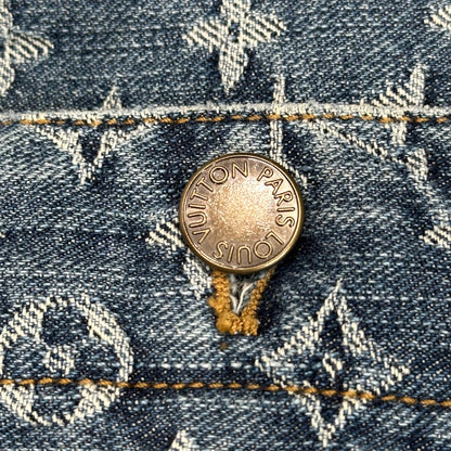 LOUIS VUITTON Monogram Denim Mermaid Skirt Size 36