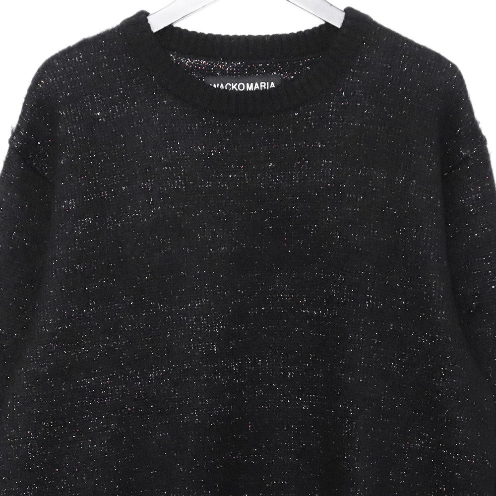WACKO MARIA Glitter Mohair Knit Sweater Black Size S