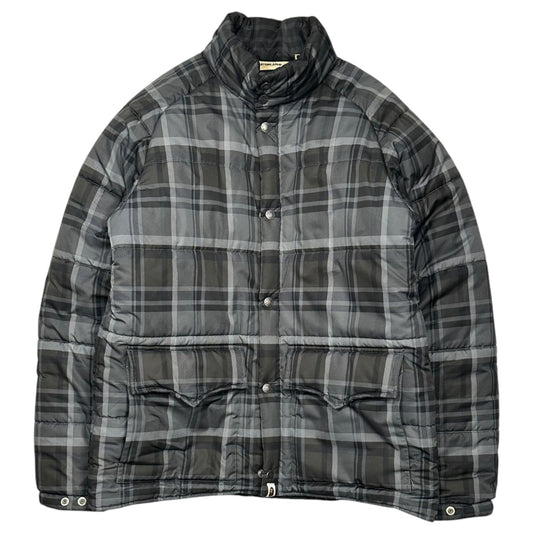 Bape A BATHING APE 2000s Tartan Padded Jacket Gray Size M