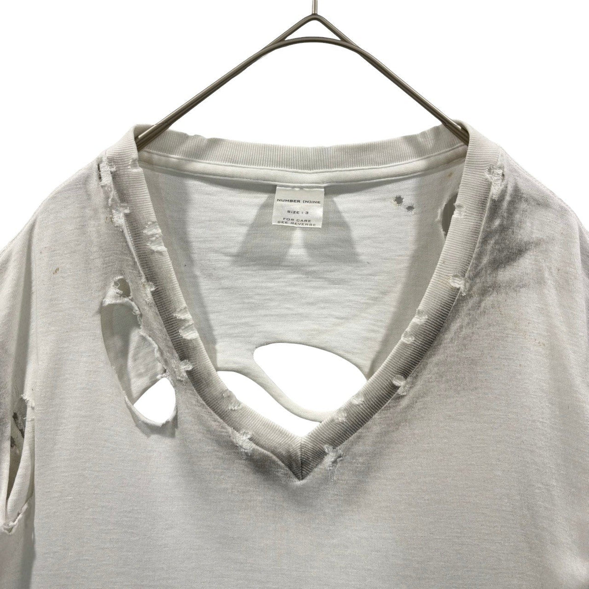 NUMBER (N)INE 02SS Modern Age Distressed T-Shirt Size 3