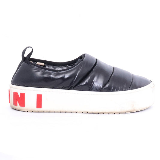 MARNI Black Padded Slip-on Sneakers Size EU 40