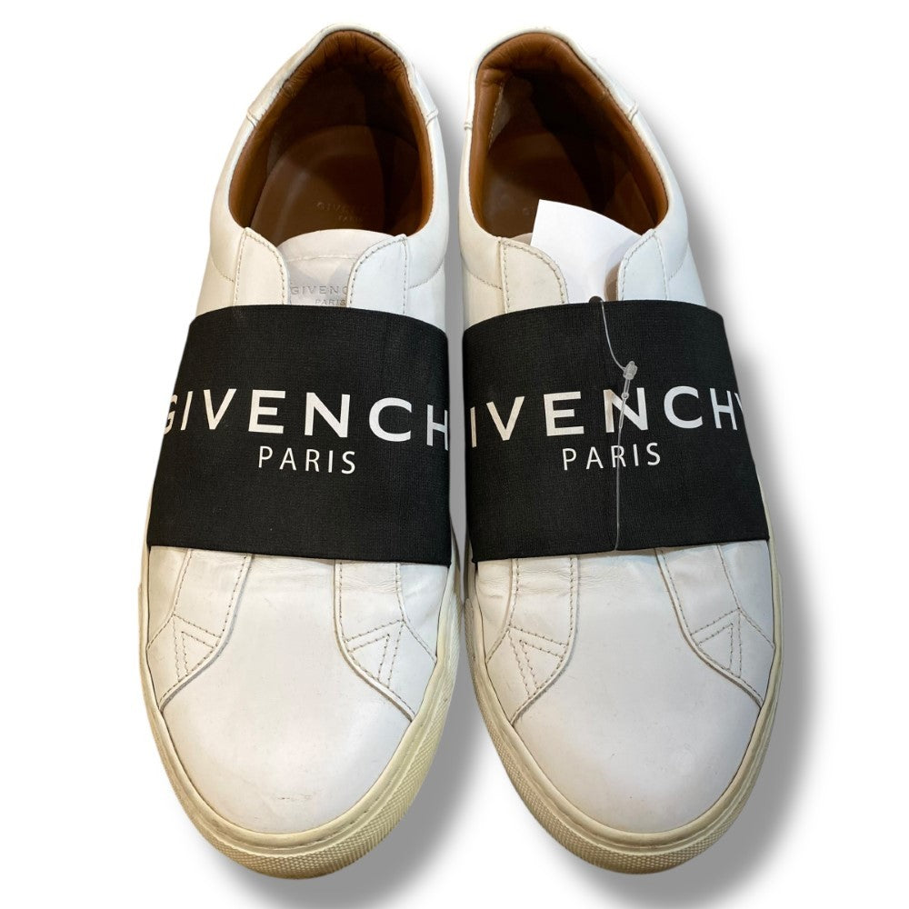 GIVENCHY Logo Band Slip-On Sneakers White Size EU 42