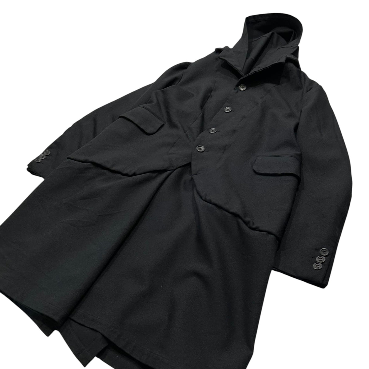 BLACK COMME des GARCONS 13AW Docking Long Coat Black Size S