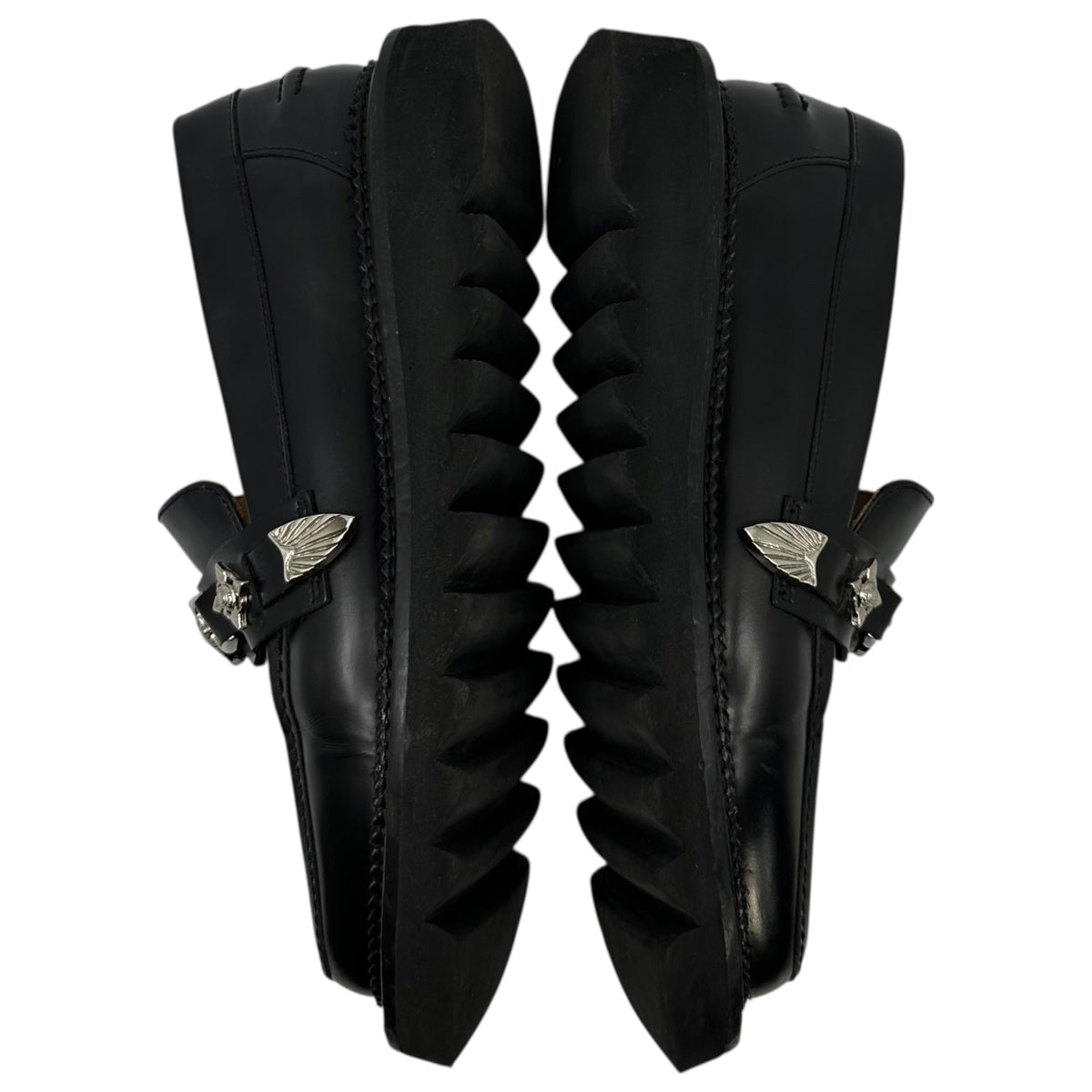 TOGA PULLA Shark Sole Metal Bit Loafers Black Size EU 40