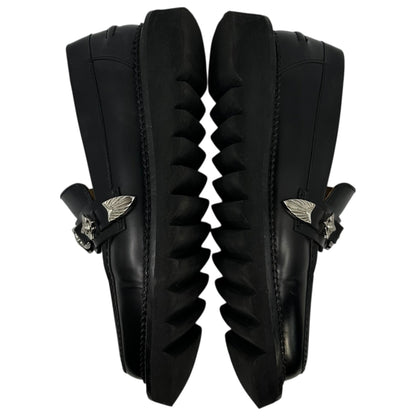 TOGA PULLA Shark Sole Metal Bit Loafers Black Size EU 40