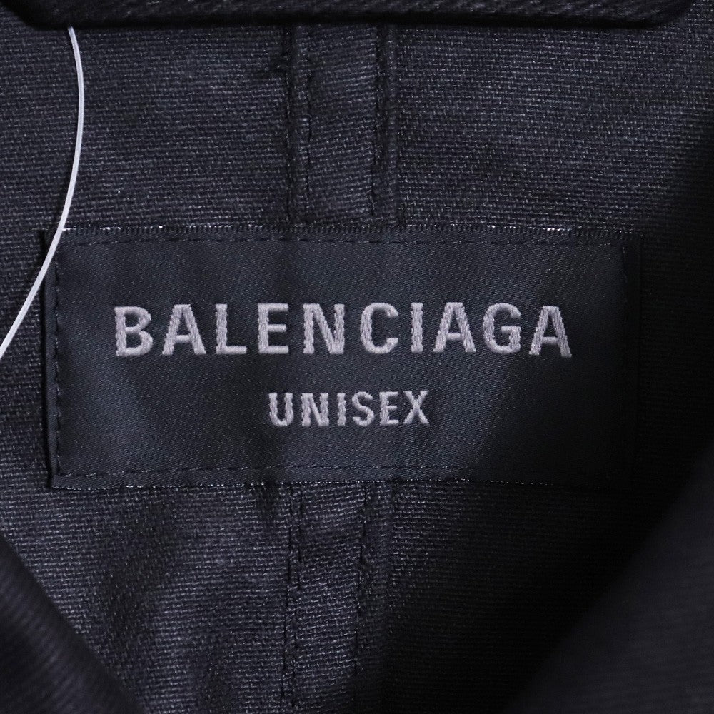 BALENCIAGA 22AW Oversized Work Cargo Jacket Black Size 2