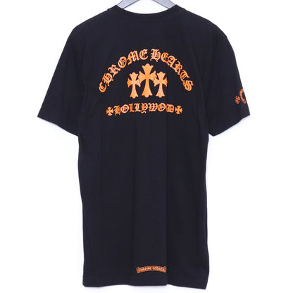 CHROME HEARTS Orange Cemetery Cross Tee Black Size L