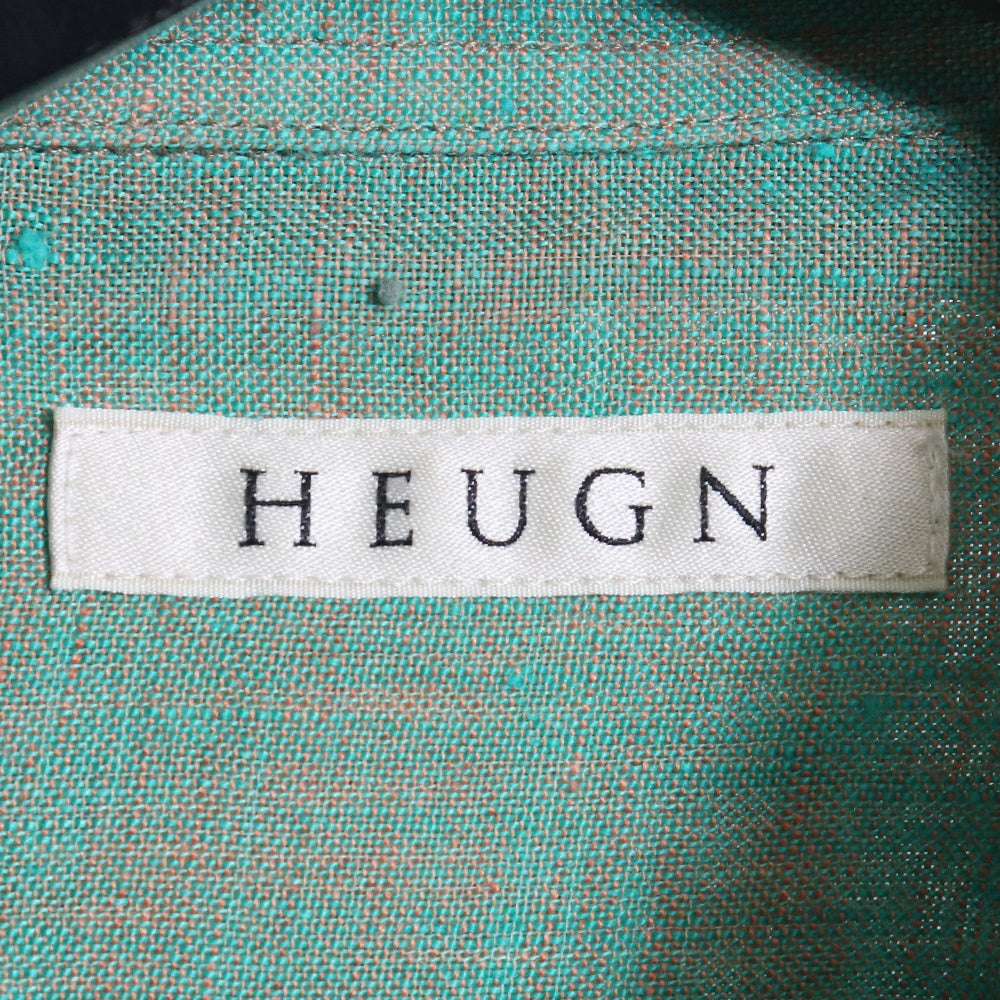 HEUGN Alan Linen Chambray One-Piece Shirt Green Size 2