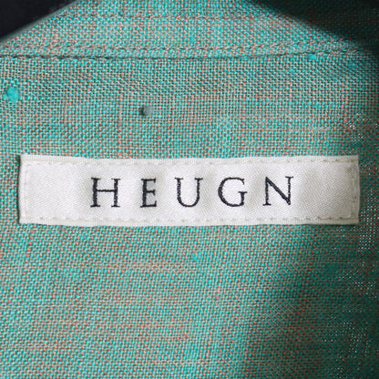 HEUGN Alan Linen Chambray One-Piece Shirt Green Size 2