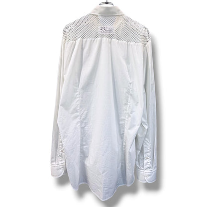 RAF SIMONS 23SS Mesh Long Sleeve Shirt White Size 46