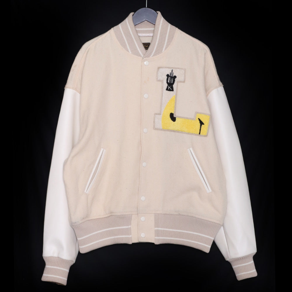 KAPITAL 40s Wool L-FIVE Varsity Jacket Beige Size L