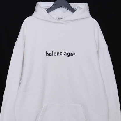 BALENCIAGA 20AW Copyright Logo Hoodie White Size S