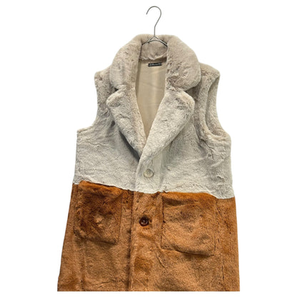 La Fiorentina Long Faux Fur Reversible Vest Size S/M