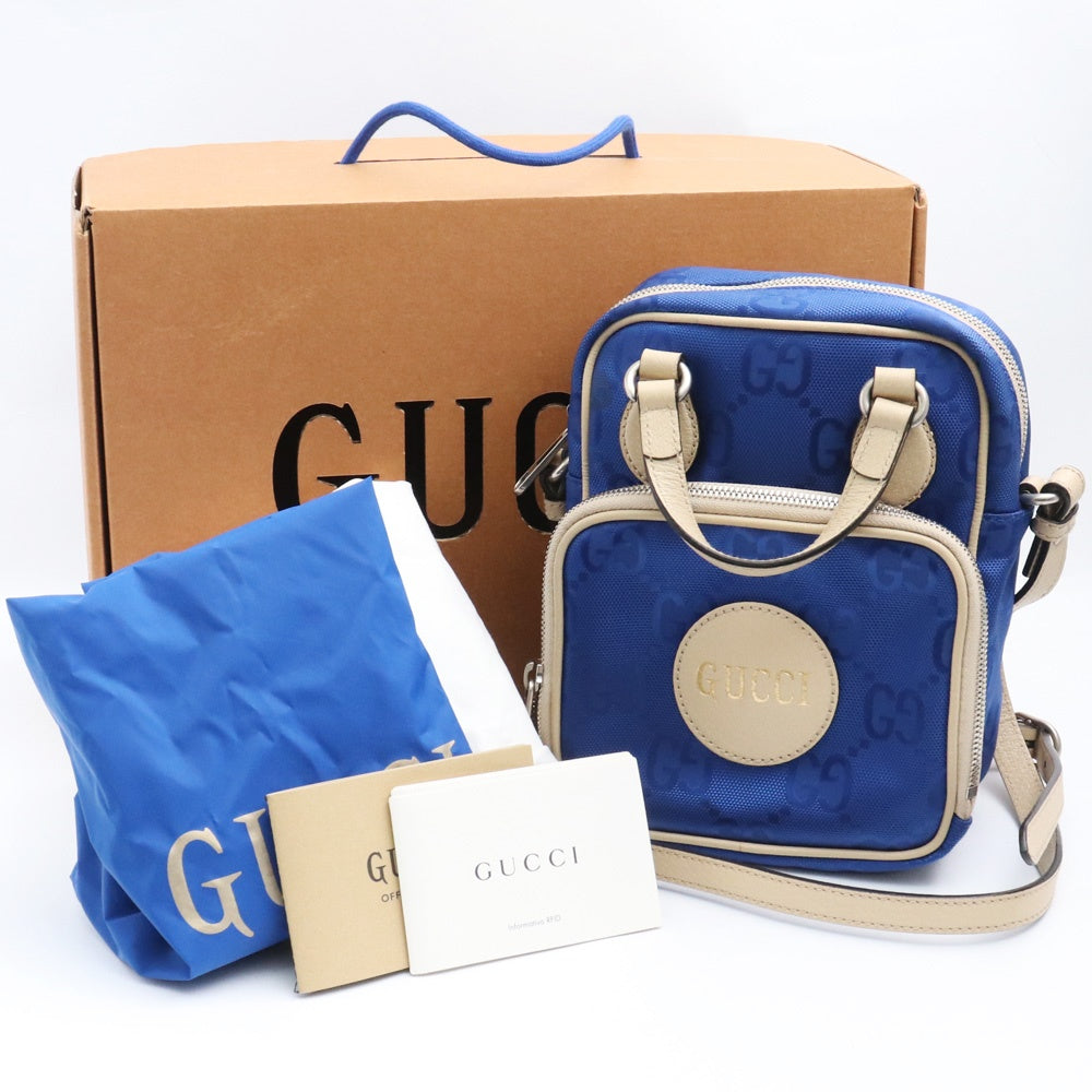 GUCCI Off The Grid 2-Way Shoulder Bag Blue Size F