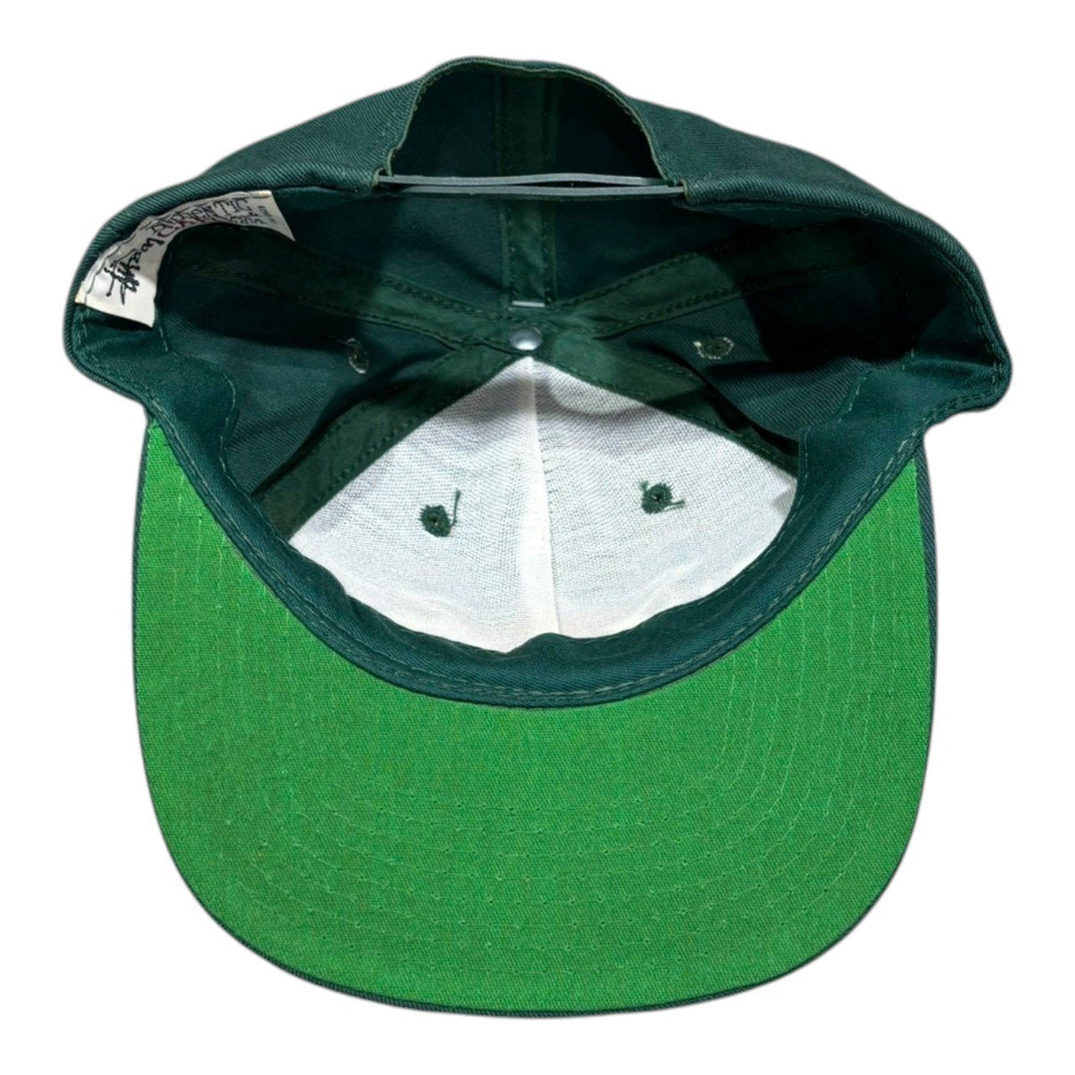 STUSSY 90s USA "STAR" Logo Snapback Cap Green Deadstock