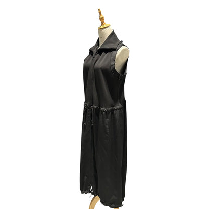 Y's 22AW Wool Gabardine Combination Dress Black Size 1