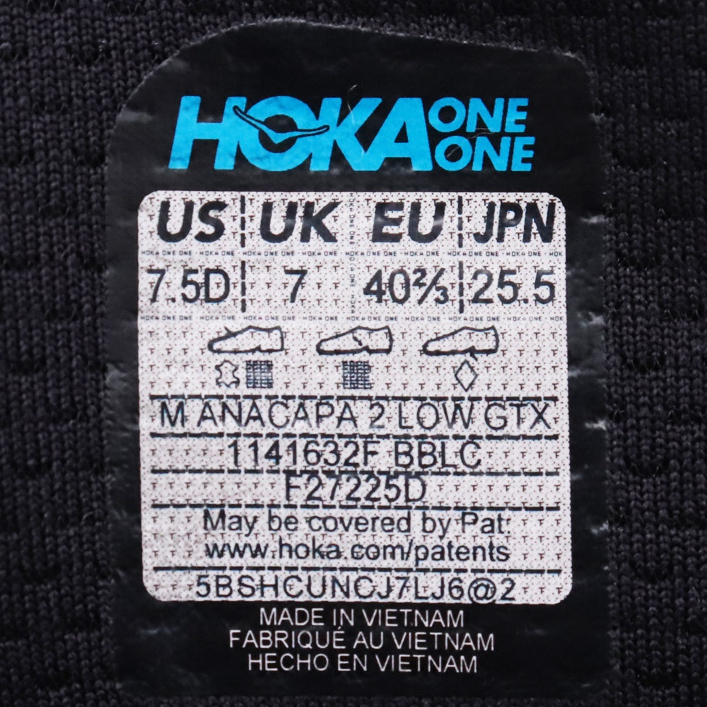 HOKA GTX ANACAPA 2 Low GTX Sneakers Black Size 25.5cm