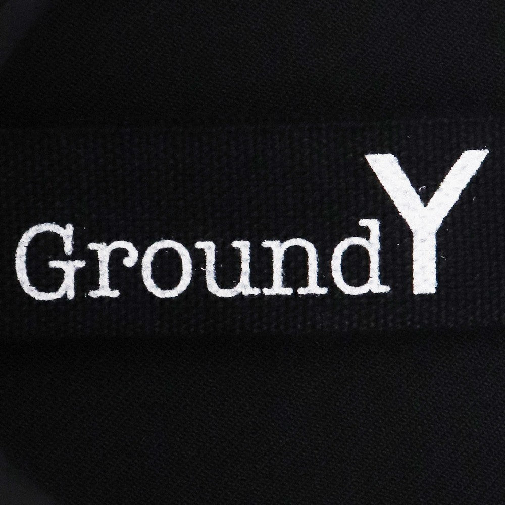 GROUND Y Wool Gabardine Zipper Shoulder Shirt Black Size 3