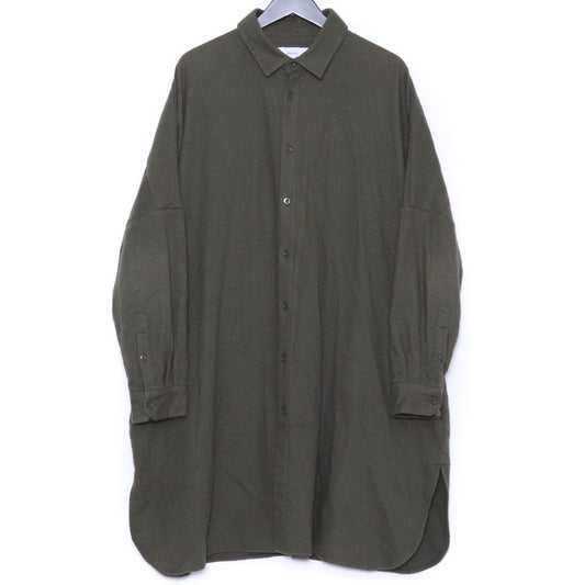 MARKA Regular Collar Long C/W Twill Jacket Khaki Size 2