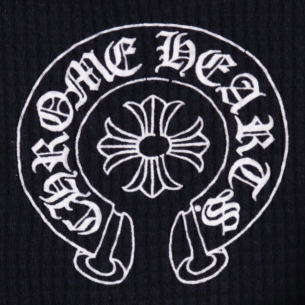 CHROME HEARTS Old Foti Zip Up Hoodie Black Size S