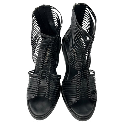 ANN DEMEULEMEESTER 12SS Wedge Sole Leather Sandals Size 37