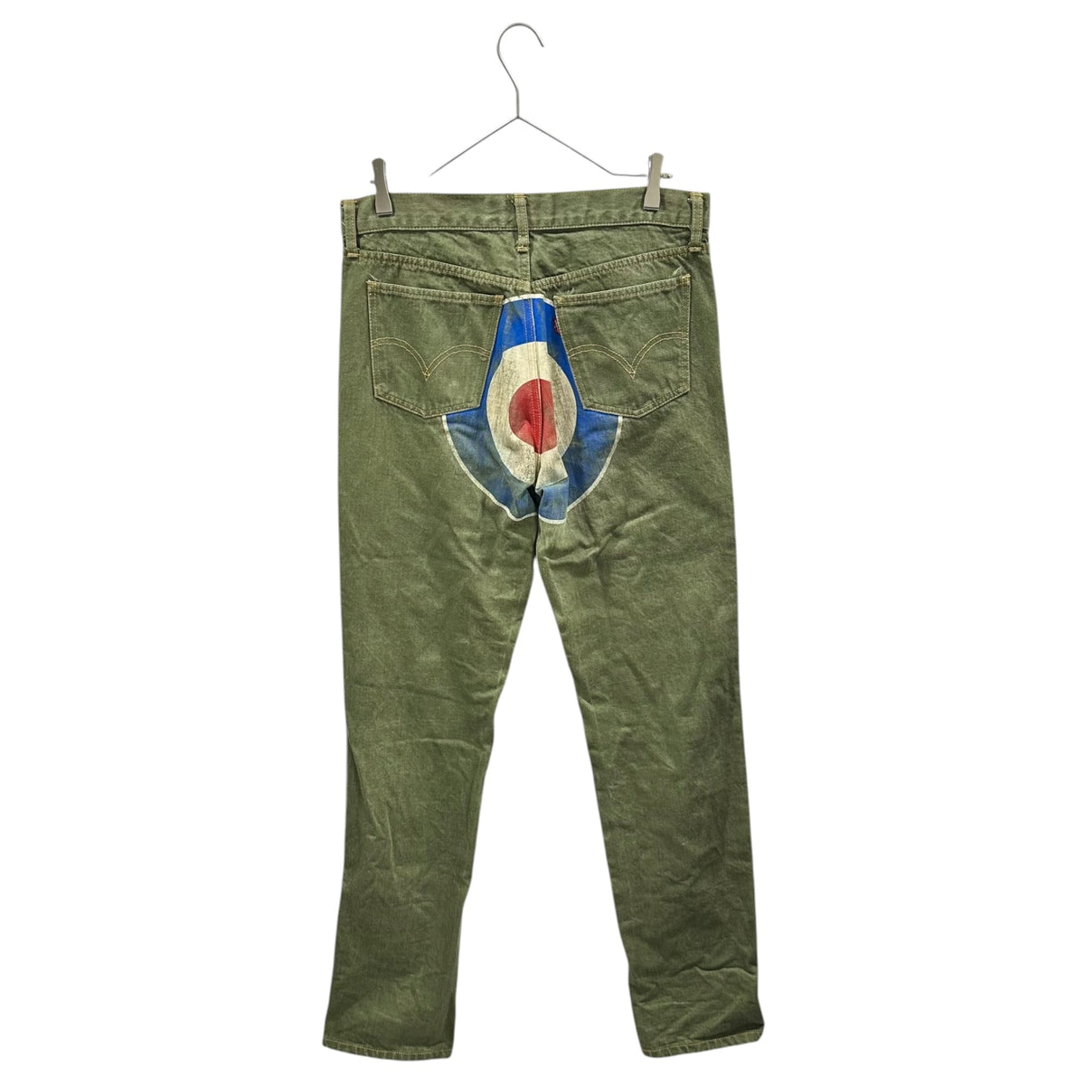 CDG JW MAN 07SS Back Roundel Print Denim Pants Multi Size M