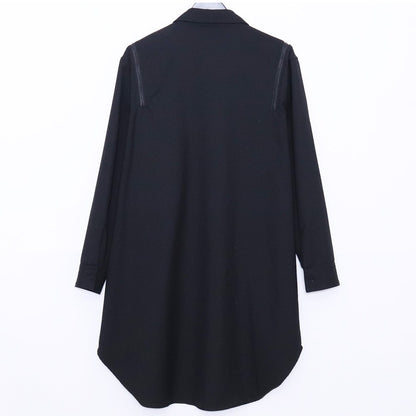 GROUND Y Wool Gabardine Zipper Shoulder Shirt Black Size 3