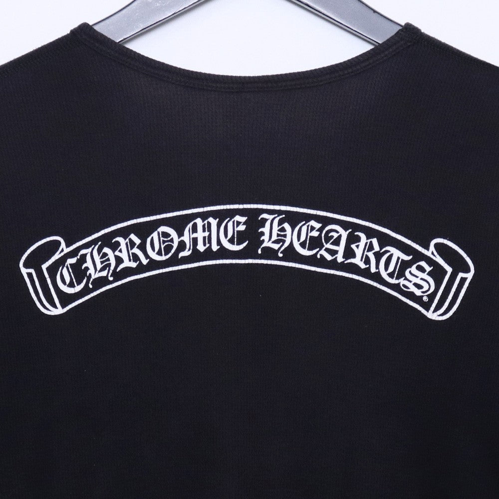 CHROME HEARTS Old Thermal Horseshoe Long Sleeve T-Shirt Black Size M
