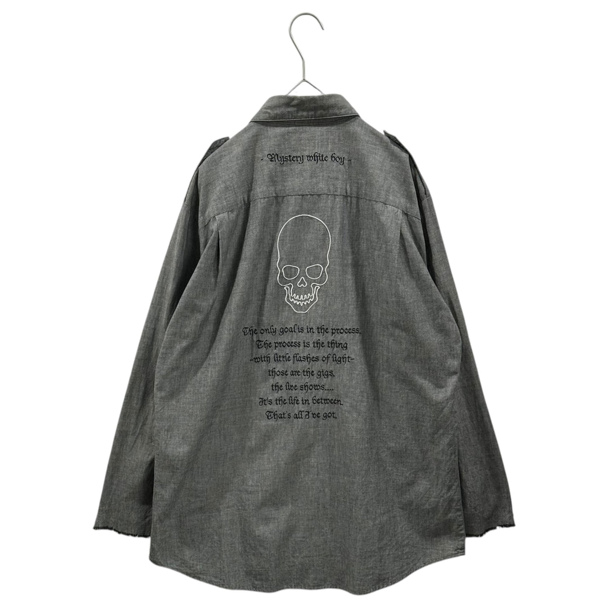 NUMBER (N)INE 01SS Jeff Buckley Skull Shirt Gray Size 3