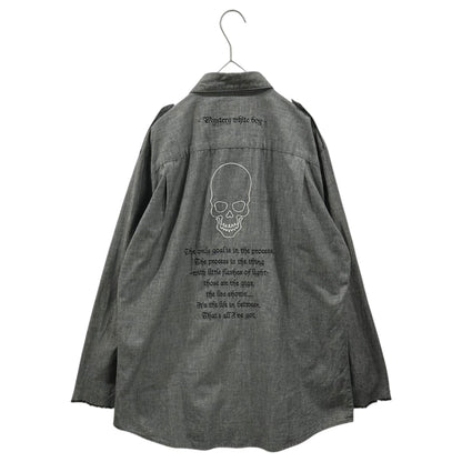 NUMBER (N)INE 01SS Jeff Buckley Skull Shirt Gray Size 3