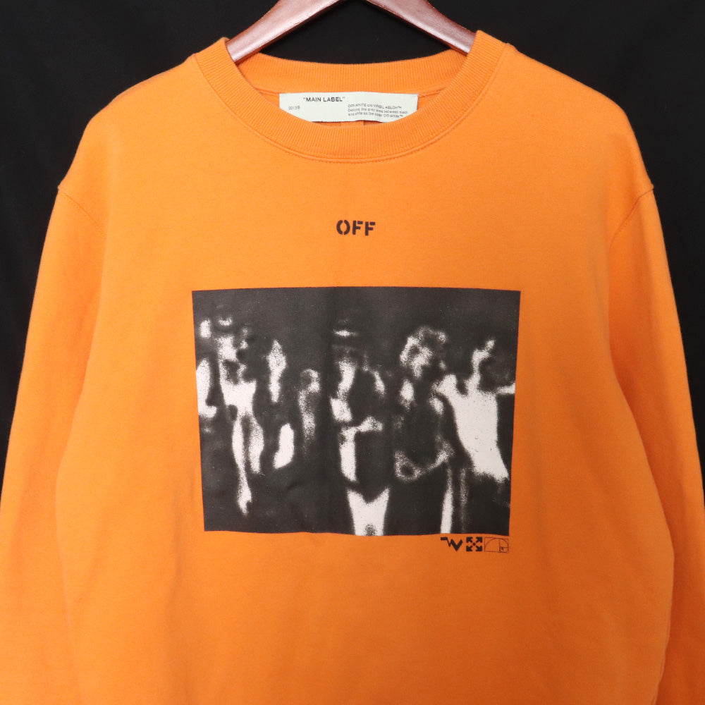 Off-White Spray Arrow Sweatshirt Orange Size M