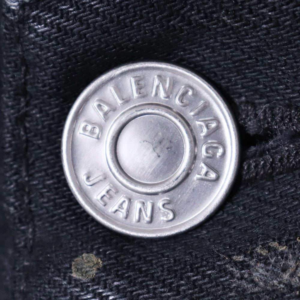 Balenciaga 23SS Super Destroyed Baggy Jeans Black Size S