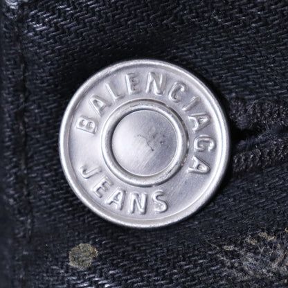 Balenciaga 23SS Super Destroyed Baggy Jeans Black Size S