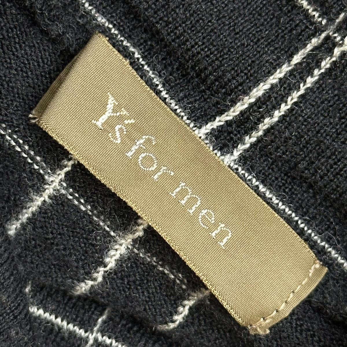 Y's for men 90s Random-Check Turtleneck Knit Size FREE